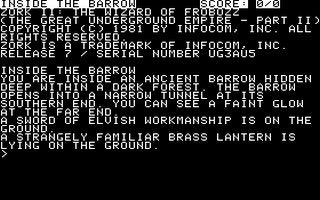 Zork II - The Wizard of Frobozz Title Screen